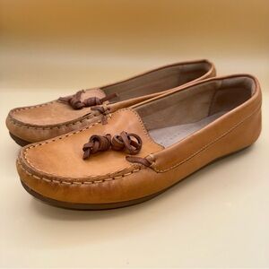 Clarks Collection‎ Tan Leather Loafers, Women’s 9, EUC